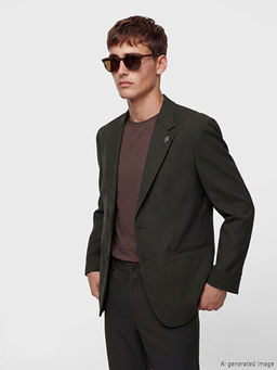 Standart Kal?p Erkek Blazer Ceket