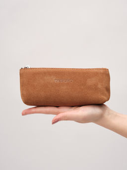 Замшевая косметичка Deboro 17-96 светло-коричневый