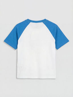 Bisiklet Yaka Bask?l? Erkek ?ocuk Ti??rt