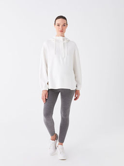 D?z Uzun Kollu Hamile Hoodie