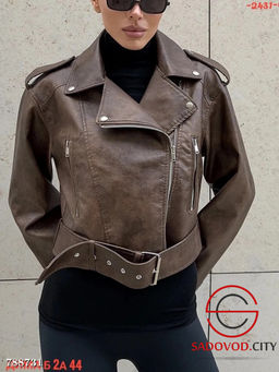 Женская кожаная куртка косуха - Bruno фото 3