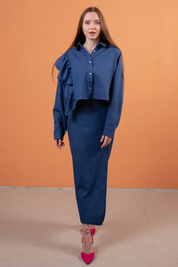 Юбка джинс DENIM037/03/Синий - M&G all natural фото 4