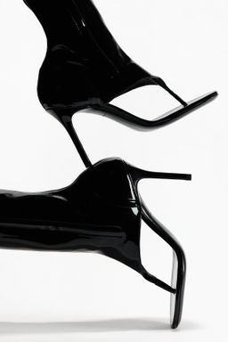 Botas calcet?n de piel con dise?o cut-out - H&m фото 5
