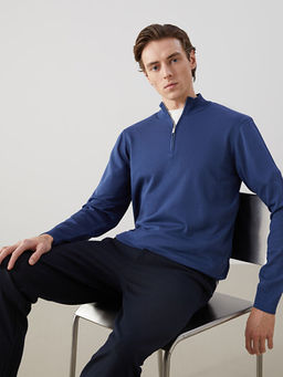 Dik Yaka Uzun Kollu Erkek Triko Kazak