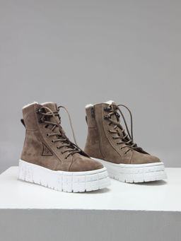 Ботинки 216.212131w. коричневый капучино замша/Шерсть