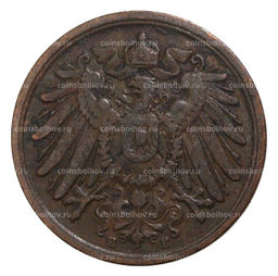 Монета 2 пфеннига 1905 года Е Германия