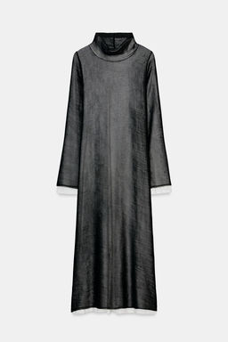 LONG CONTRAST DRESS - Zara фото 12