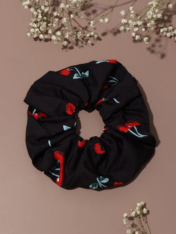 Цена за 3 шт. Резинка для волос "Орбита гранд" вишенки, 15 см, чёрный