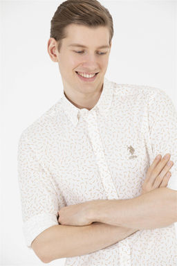 U. S. Polo Assn / Мужская рубашка Camel с длинным рукавом - U.s. polo assn фото 8