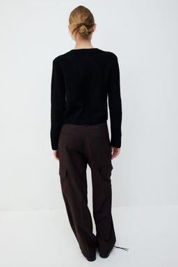 Cardigan corto en punto fino - H&m фото 5