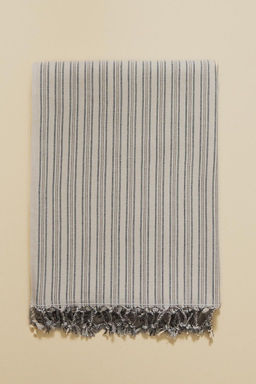 STRIPED COTTON BEACH TOWEL WITH FRINGING - Zara фото 12
