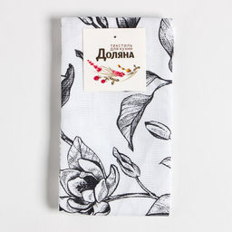 Дорожка Доляна Plant leaves 40х146 см, 100% хл, рогожка 164 г/м2  фото 3