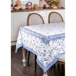 СКАТЕРТЬ ГУСИ 140*180 СМ. СЕРЫЙ, 100