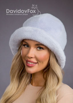 Шапка Шляпка экомех панама голубой