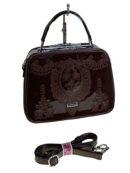 Женская сумка из искусственной кожи, цвет шоколад