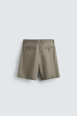 BERMUDA REGULAR FIT 100% LINO / Beige claro - Zara фото 8