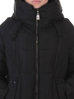 8855 BLACK Пальто зимнее женское (200 гр. холлофайбер)