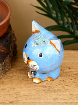 Сувенир «Котик», 8×7×10 см, дерево, синий