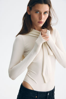 Body de manga larga en microfibra - H&m фото 4