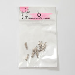 Цена за 2 шт. Замок винтовой 7×3 мм, 10 шт. цвет серебро