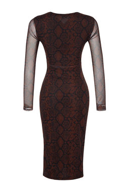 Cok Renkli Hayvan Desenli Anvelop Orme Astarl? Tul S?k Abiye Elbise TPRAW24EL00102 - Trendyolmilla фото 8