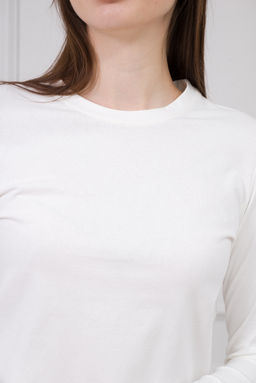 Лонгслив женский из кулирки с лайкрой молоко макси - Амадэль фото 8