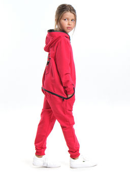 Комбинезон на молнии из футера UD 7251 красный - Mini maxi фото 6