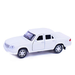 Машина металл ГАЗ -31105 «Волга» 12 см, (двери, багаж, белый) инерц, в коробке