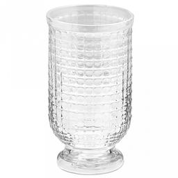 Ваза для цветов стеклянная "Маркуль-3" 1,25л, д11см, h21,5см, малая, текстурная (Россия)