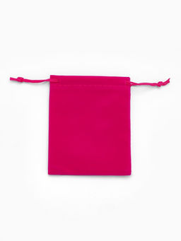 Набор мешочков бархатных 50 шт. 10×12 см, ярко-розовый
