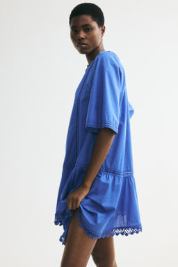 Vestido de algod?n con inserciones de encaje - H&m фото 5