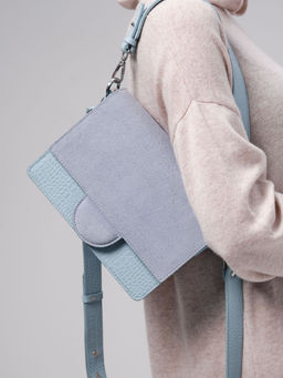 Сумка замшевая Deboro 30574 голубая вода