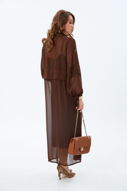 Платье NIKVA н943-3-Р шоколад  фото 3