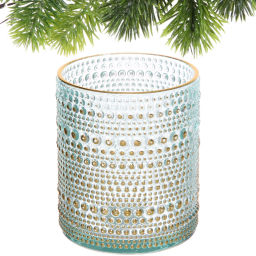 Цена за 4 шт. Подсвечник "Хрустальный блеск" 8,5*10 см, Голубой