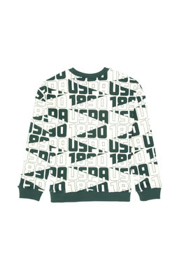 Erkek _ocuk Koyu Ye_il Bisiklet Yaka Sweatshirt Sepette S_rpriz _ndirim - U.s. polo assn фото 7