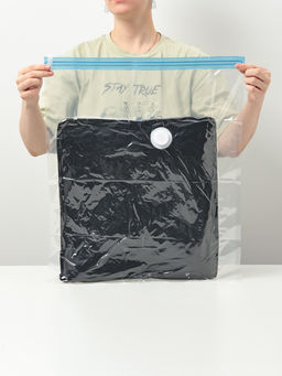 Цена за 3 шт. Вакуумный пакет для хранения вещей Доляна, 30×40 см, прозрачный