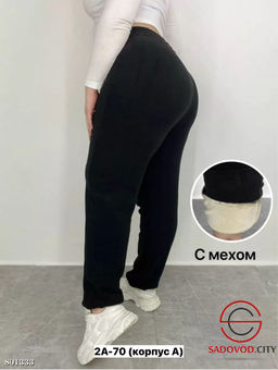 Брюки из хлопка, с тянущейся и меховой частью - Bruno фото 2