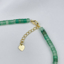 Чокер из зеленого Авантюрина и Селенита