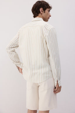 Camisa en mezcla de lino Regular Fit - H&m фото 9