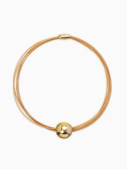 Набор 2 предмета: колье, браслет Бусина на нитях, цвет золото