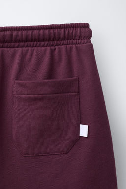 BERMUDA FELPA JOGGING / Burgundy - Zara фото 4