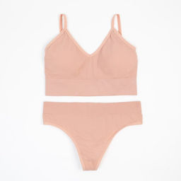 Комплект нижнего белья женский (топ, трусы) Collorista, цвет пудра, размер 42-44