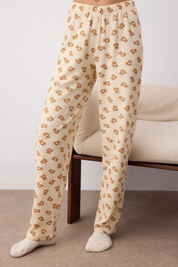 Ekru Ay?c?kl? Yumusak K?sl?k Waffle Orme Pijama Tak?m? THMAW26PT00187 - Trendyolmilla фото 3