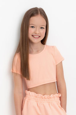 Crockid _ КР 302049/персиковый жемчуг к463 фуфайка-топ для дев