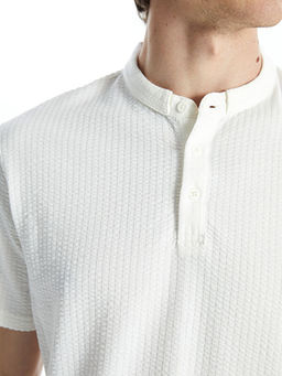 Hakim Yaka K?sa Kollu Erkek Dokulu Ti??rt