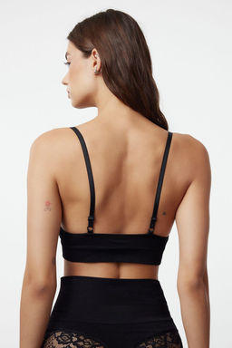 TRENDYOLMILLA Siyah Seamless/Dikissiz Ip Ask?l? Dolgusuz Balensiz Kapl? Bralette Orme Sutyen THMAW22SU0043  фото 37