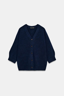 100% WOOL CARDIGAN WITH PUFF SLEEVES - Zara фото 14