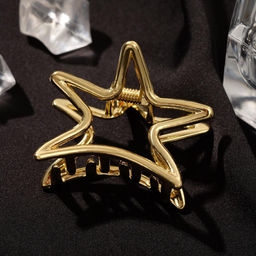 Цена за 2 шт. Крабик для волос «Валери», звезда, 4.5 см, золото