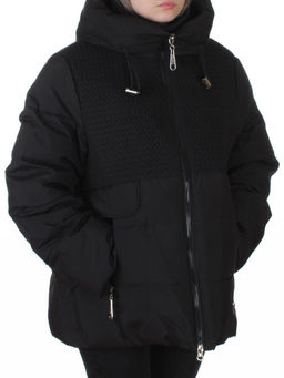YR-6619 BLACK Куртка зимняя женская (150 гр. холлофайбер)