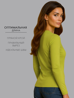 Женский лонгслив Lingeamo фисташковый ВК-26 (34)  фото 6
